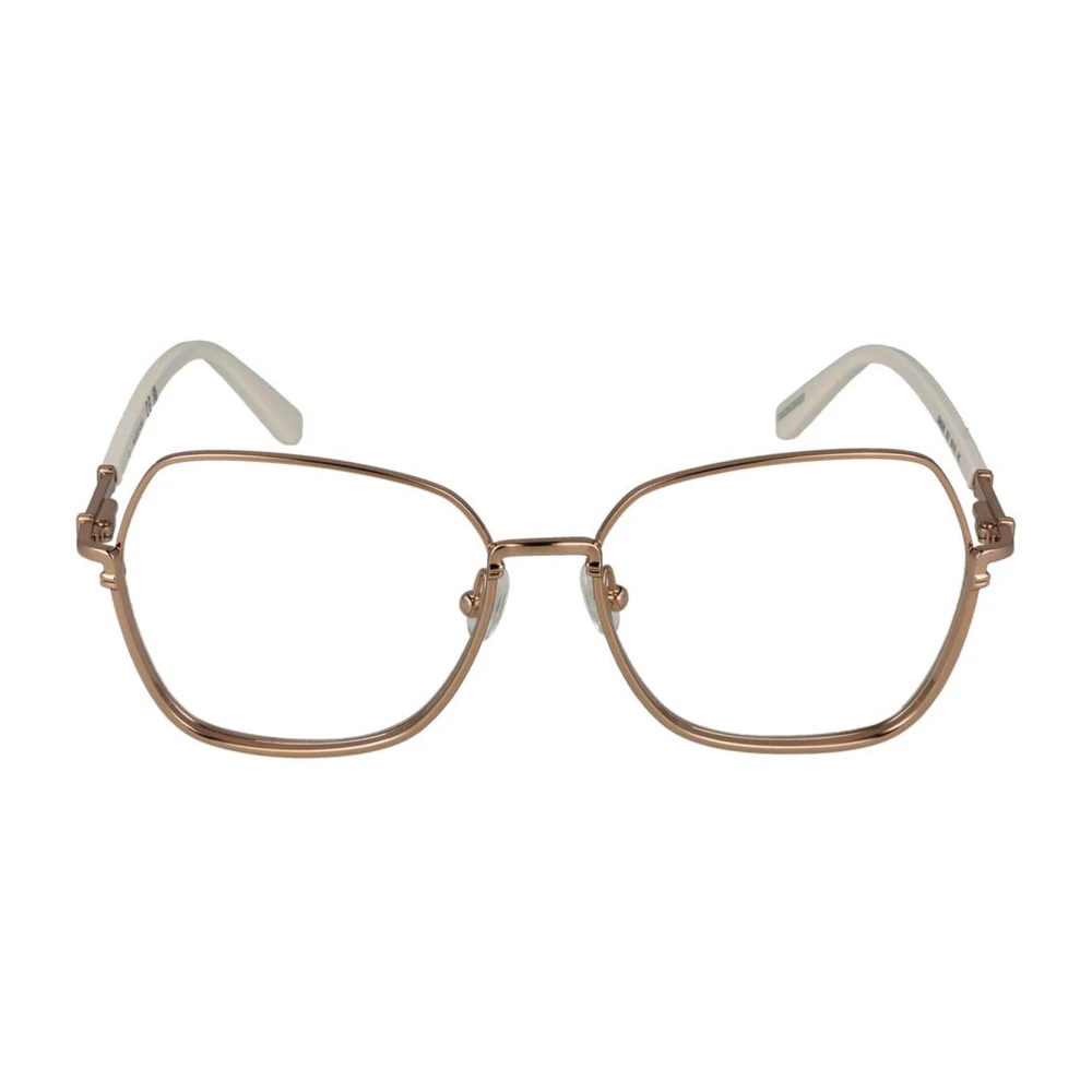 Guess Roségoud Metalen Vierkante Optische Monturen Pink Dames