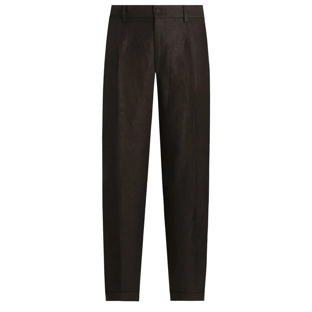 Dolce & Gabbana Men's Black Stylish Trousers For - Slim-Fit Trousers - L - Trousers
