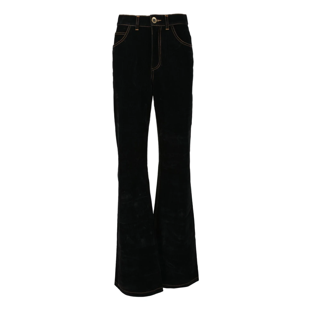Nineminutes Katoenmix Casual Broek Black Dames