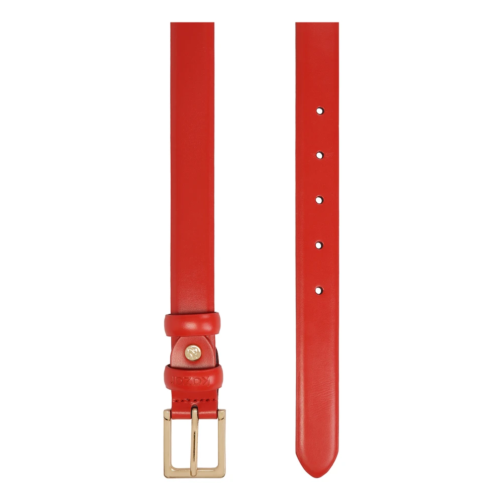 Kazar Smalle rode leren riem Red Dames