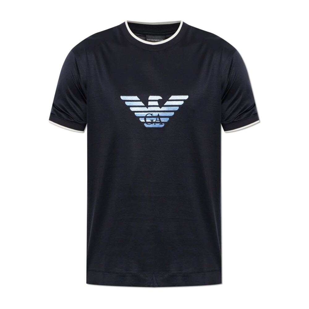Emporio Armani Herren Blau Oberteile, Mgröße: