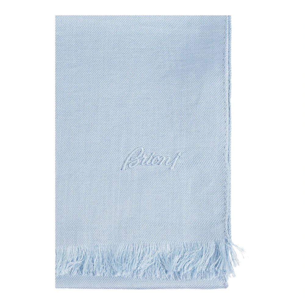 Brioni Zijden sjaal Blue Heren