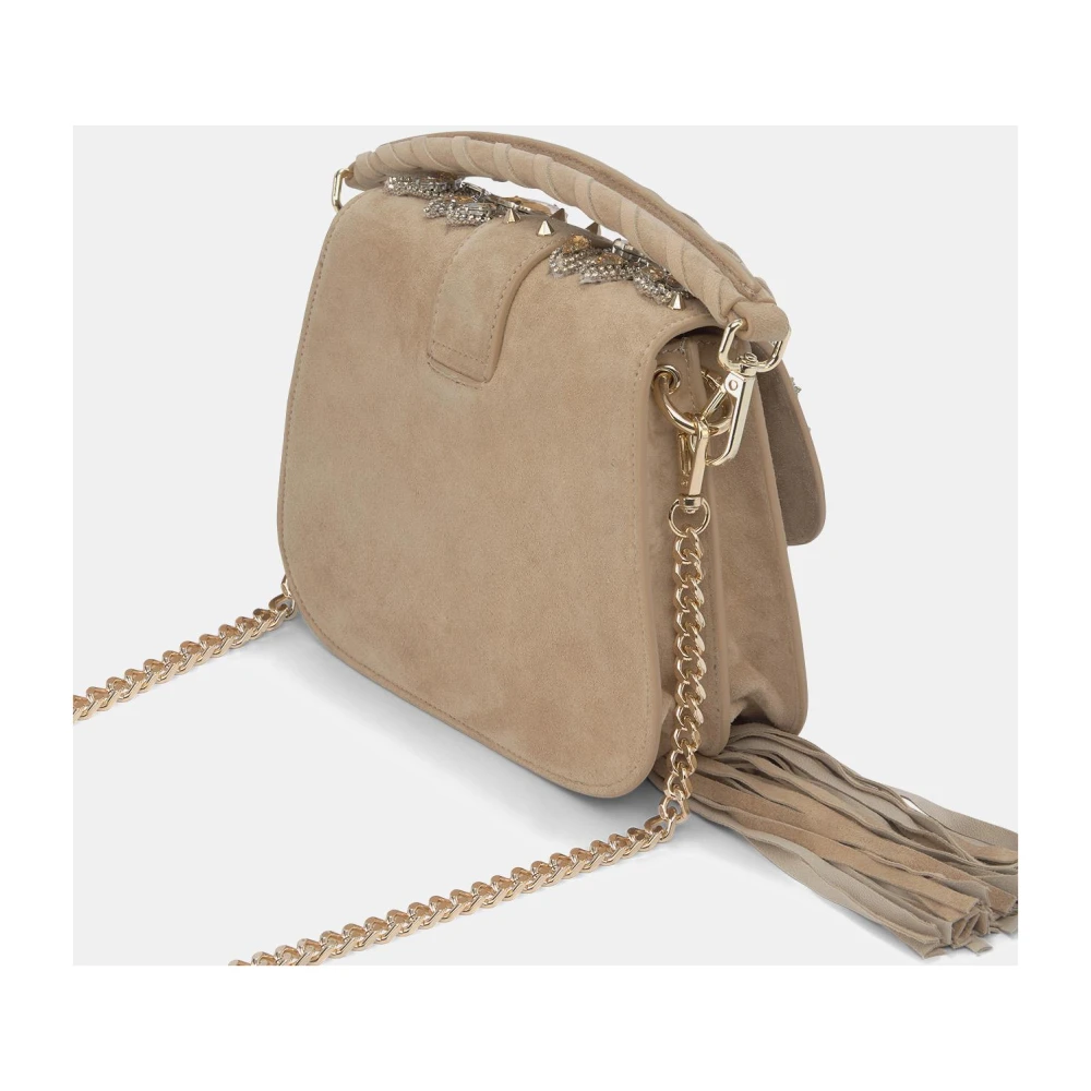 Alma en Pena Studded schoudertas Beige Dames