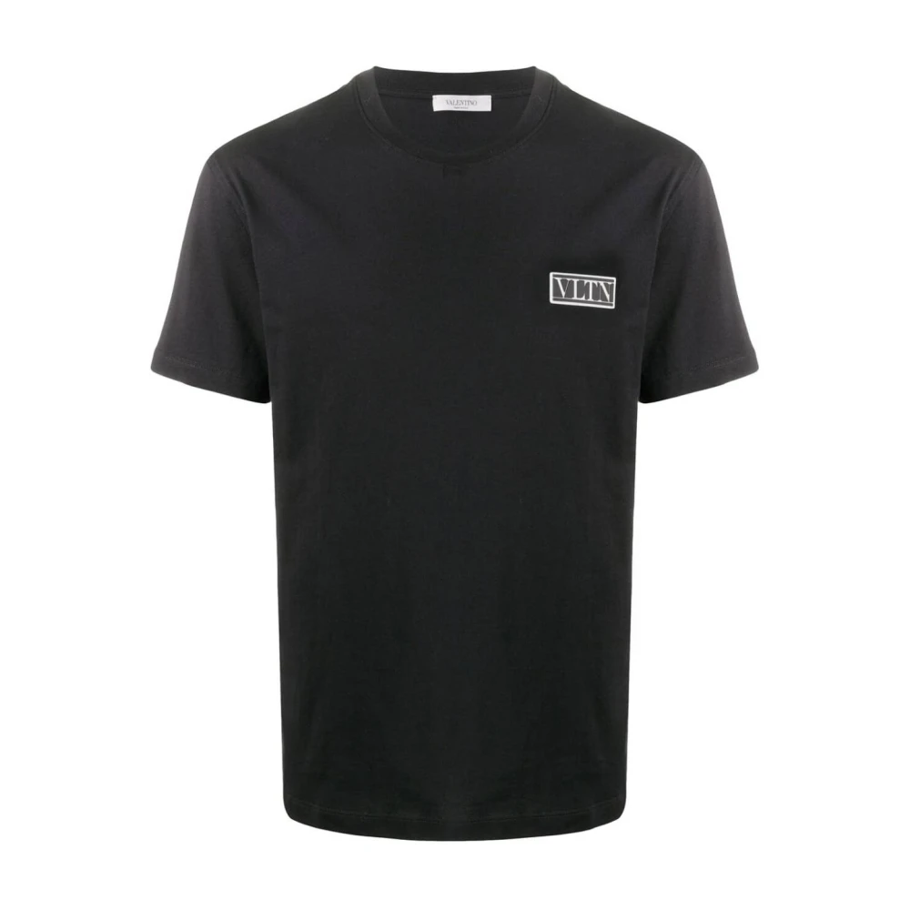 Valentino Logo Patch Slim Fit T-shirt Black Heren