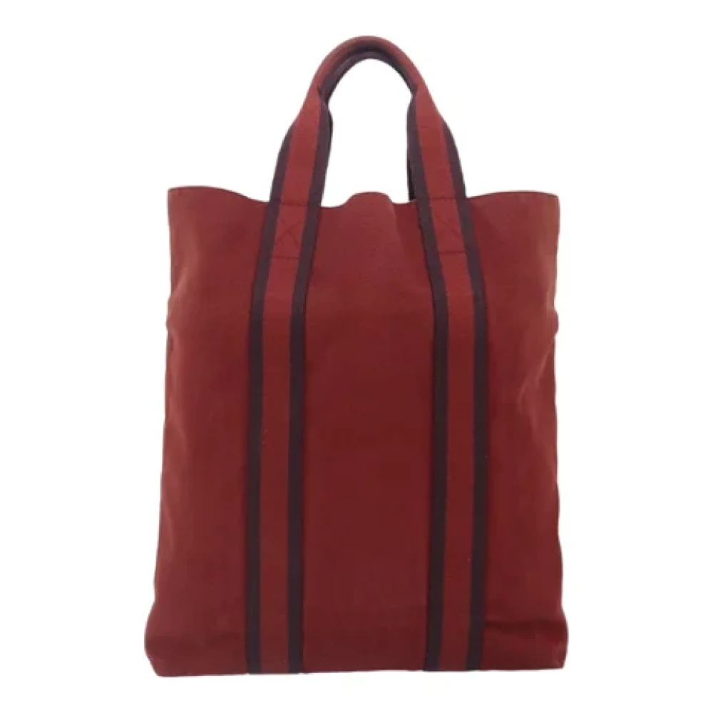 Hermès Vintage Pre-owned Canvas handbags Red Dames