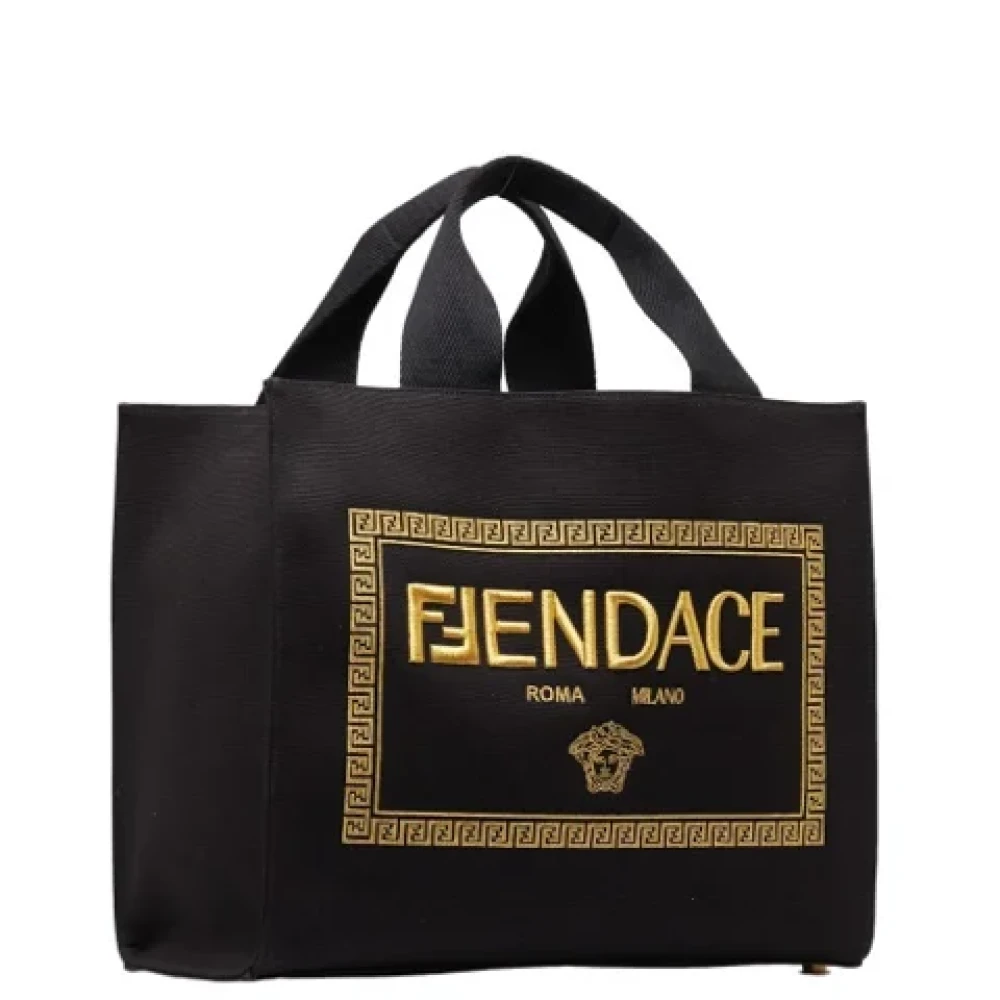 Fendi Vintage Pre-owned Canvas totes Black Dames