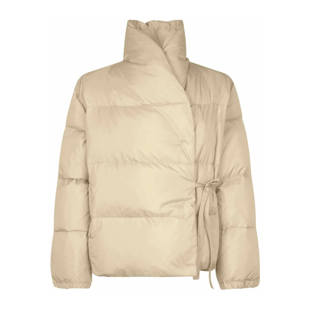 Masai Gewatteerde Pufferjas Pale Khaki Beige Dames