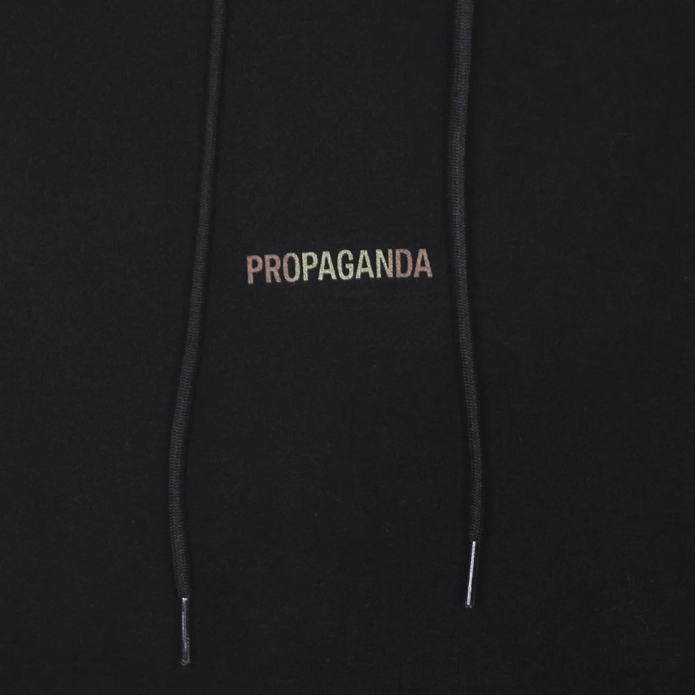 Propaganda Zwart Goud Metalen Hoodie Lange Mouw Black Heren