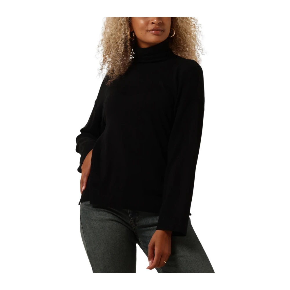 My Essential Wardrobe Zwarte Knit Rollneck Pullover Black Dames