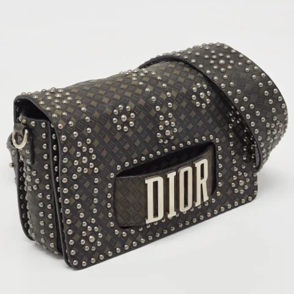 Dior Vintage Pre-owned Leather dior-bags Green Dames
