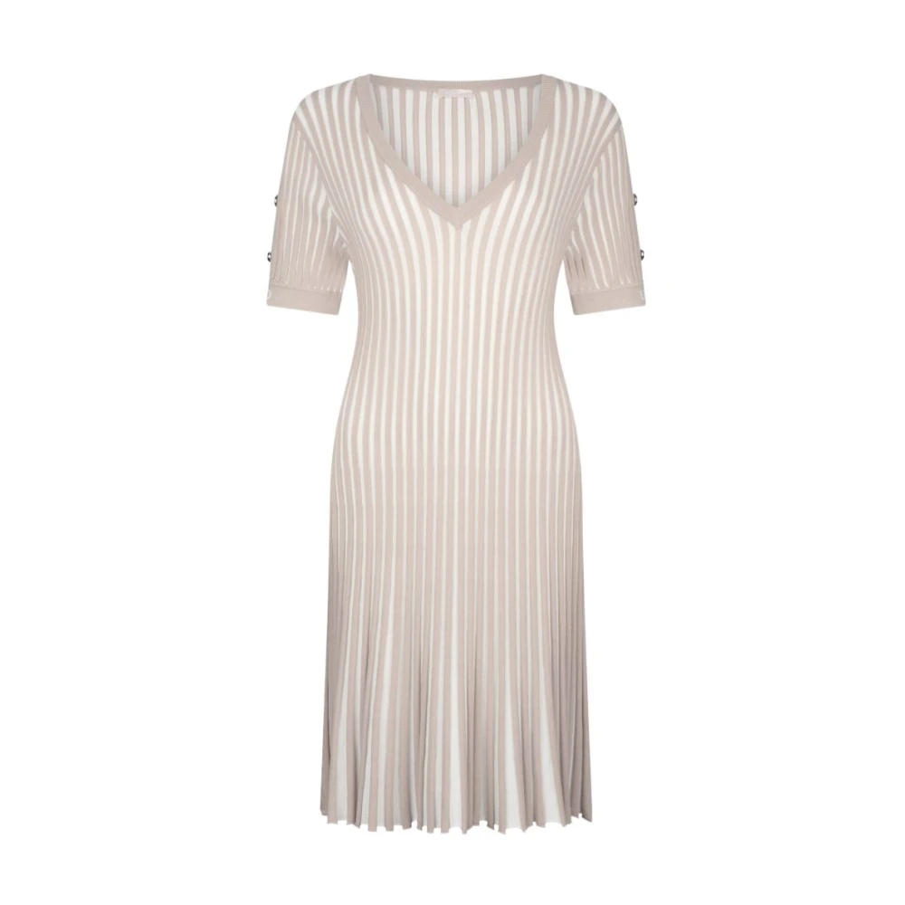 Liu Jo Vrouw Multicolor Kleedjes Dames, Veelkleurig, L, Nylon, Korte Gebreide Jurk