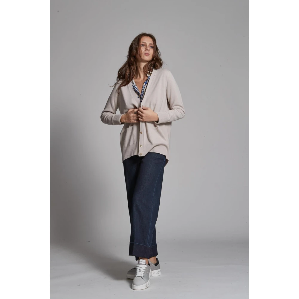 Kangra Stijlvolle Cardigan Beige Dames