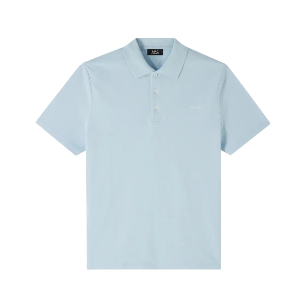 A.p.c. Men's Blue Polo Shirts, Xl, Standard Polo Shirt