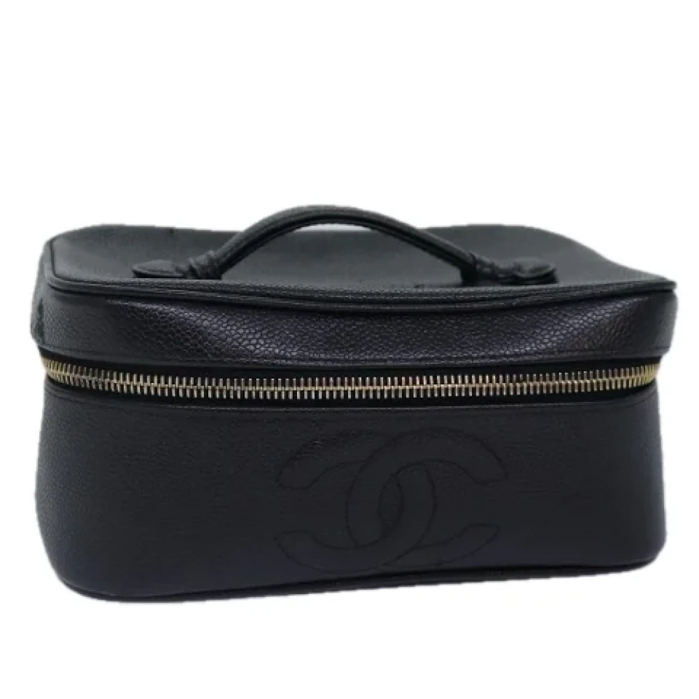 Chanel Vintage Pre-owned Leather pouches Black Dames