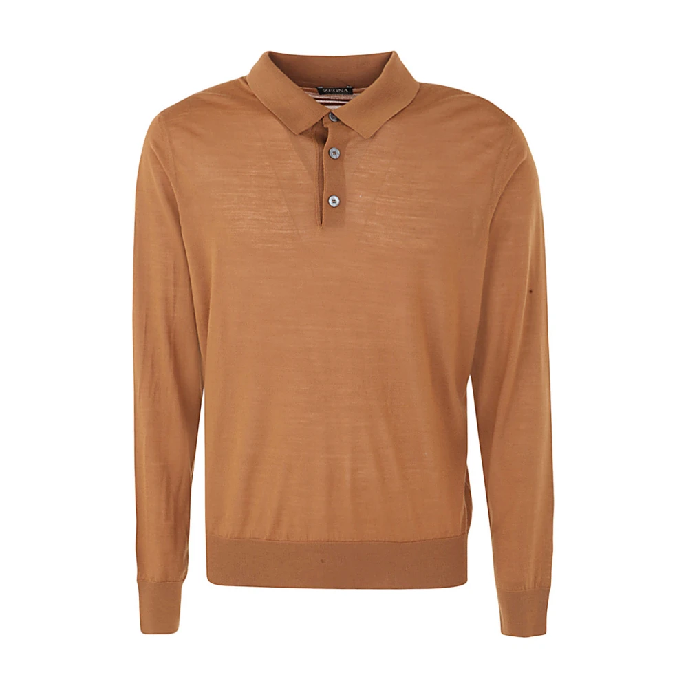 Ermenegildo Zegna Polo Shirt Brown Heren