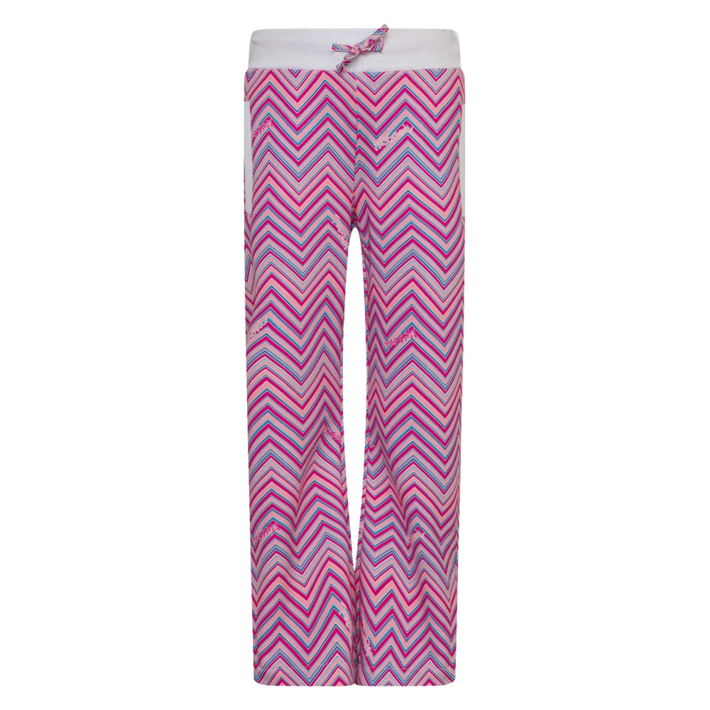 Missoni Girls Pink Sweatpants,, Zigzag Joggers For Size 8 Y
