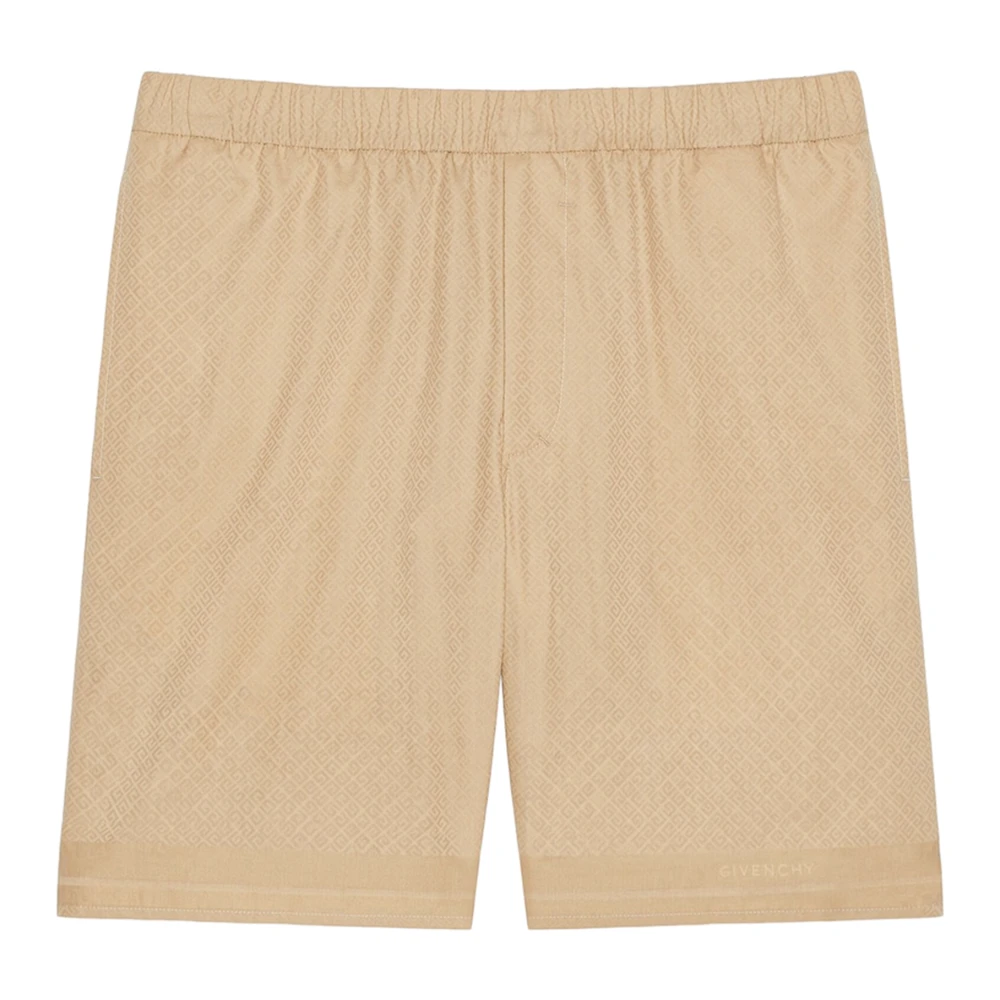 Givenchy 4G Motif Bermuda Shorts Beige Heren