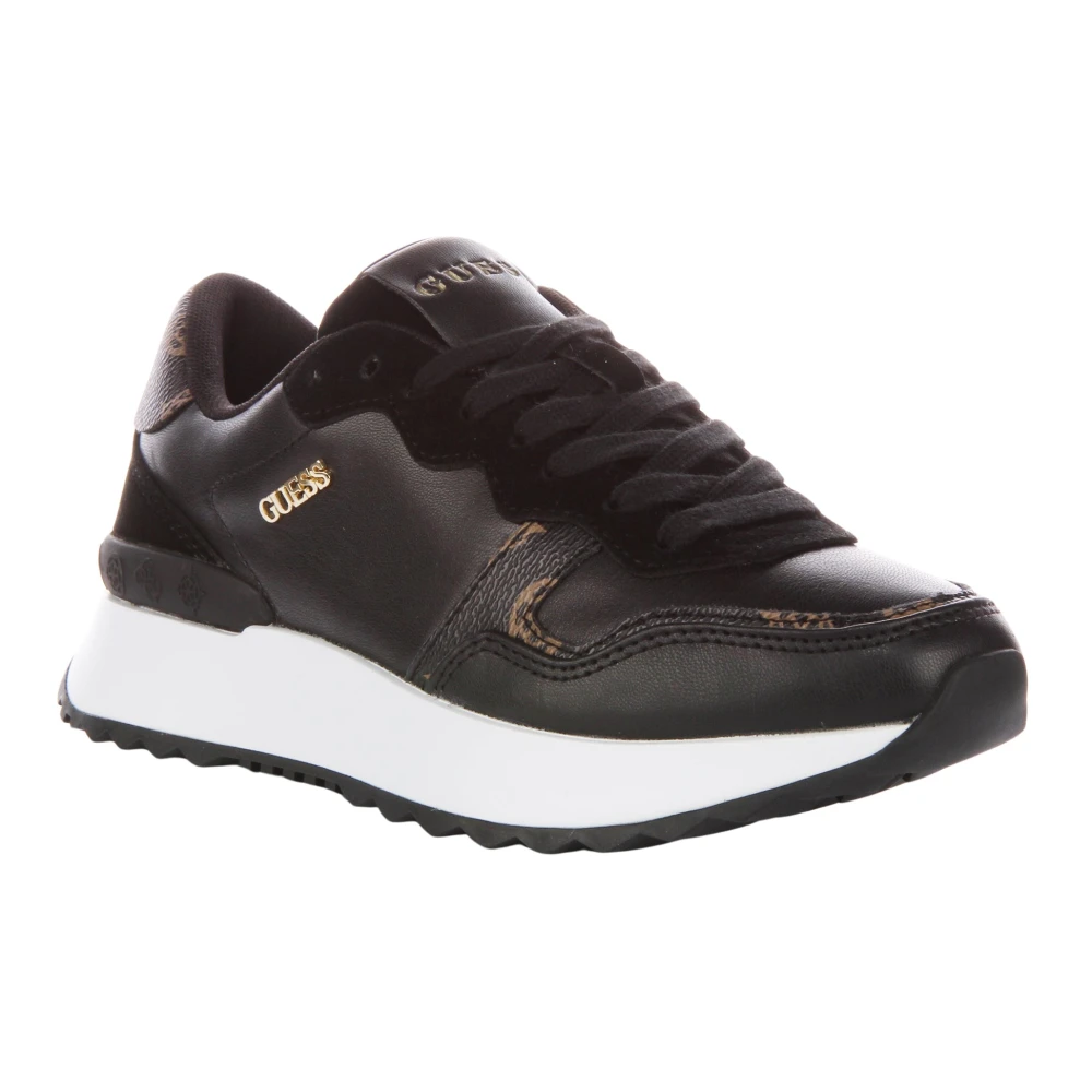 Guess Women's Black Modern White Trainers Size 5 Uk