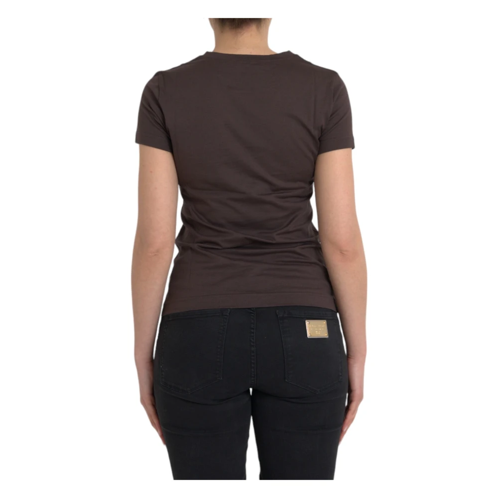 Dolce & Gabbana Bruin Grafisch Print T-shirt 2017 Brown Dames