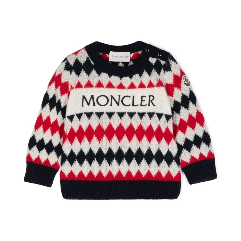 Moncler Blå Crew Neck Tröja Multicolor, Unisex