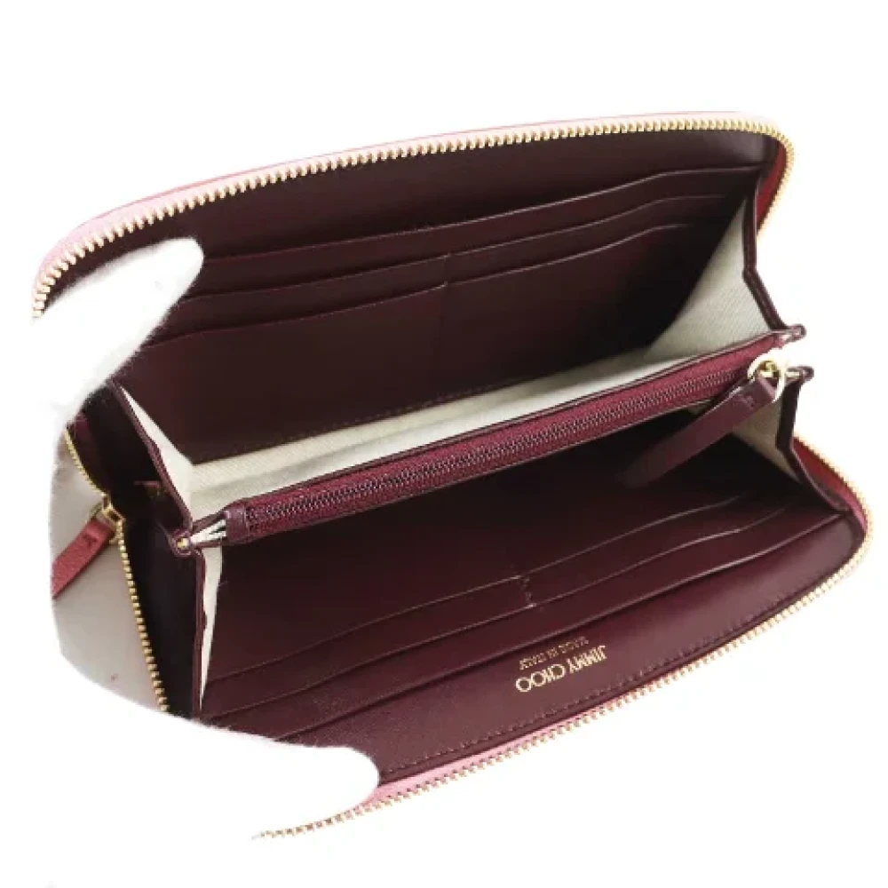 Jimmy Choo Pre-owned Leather wallets Pink Dames