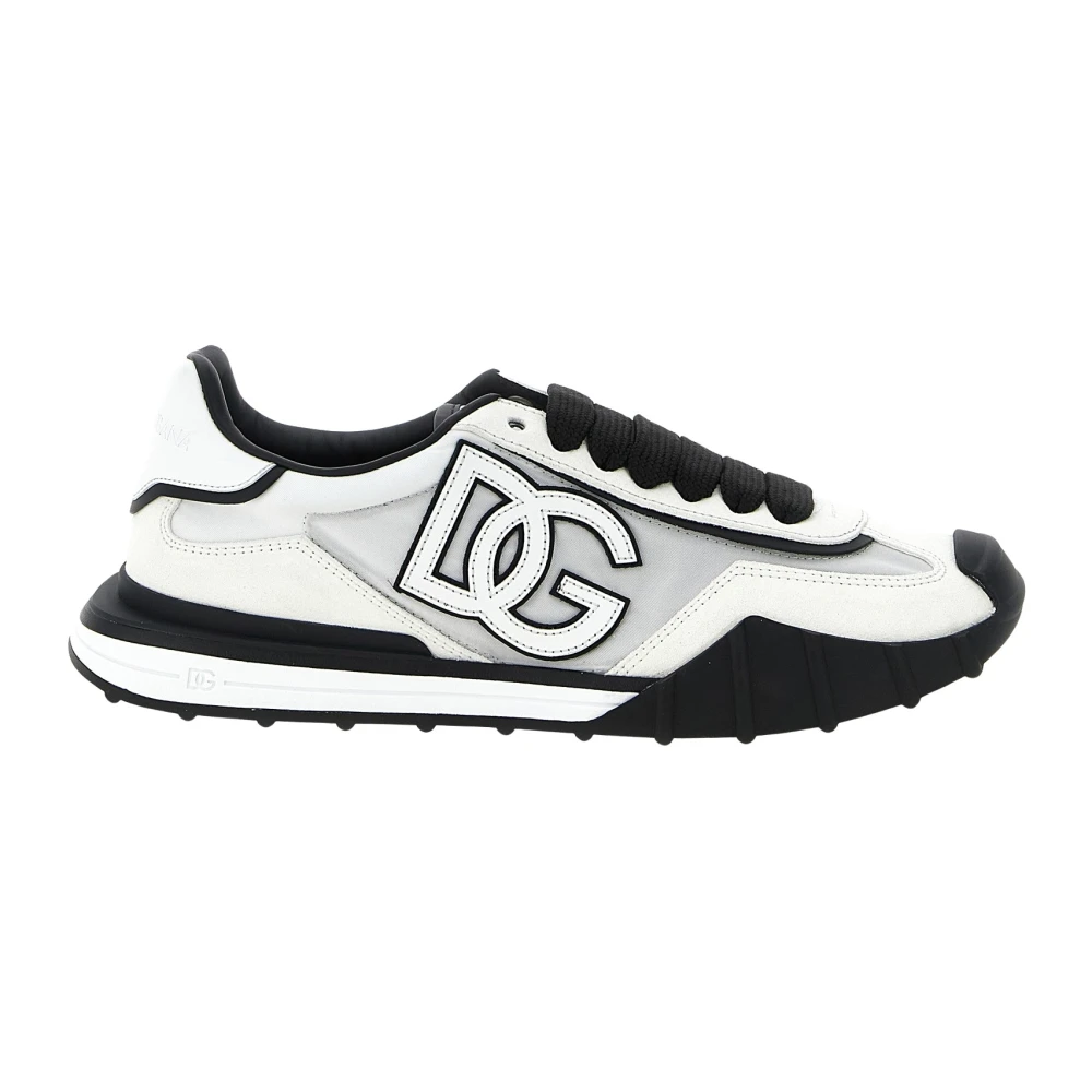 Dolce & Gabbana Men's White Black And Suede Sneakers - Image 3