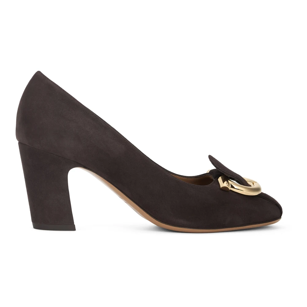 Ferragamo Women's Brown Décollété Gancini - Pumps - 4 Uk - Shoes