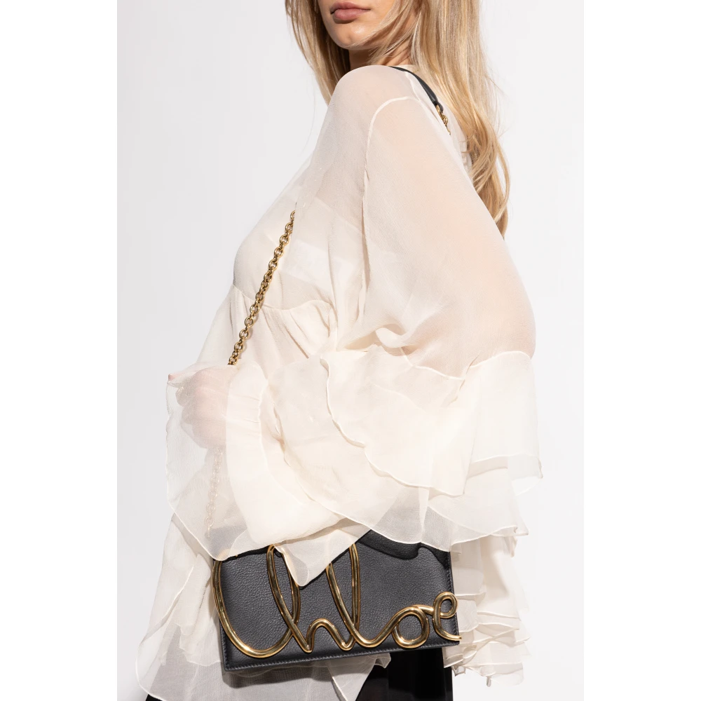 Chloé Schoudertas met logo Black Dames
