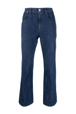 Blå Straight Denim Jeans