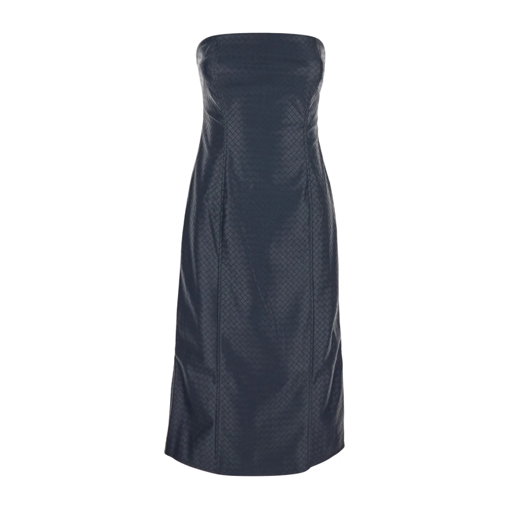 Rotate Birger Christensen Gevlochten Midi Jurk Blue Dames