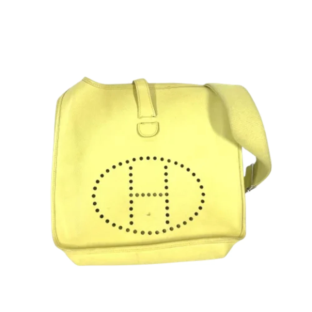 Hermès Vintage Pre-owned Leather crossbody-bags Yellow Dames