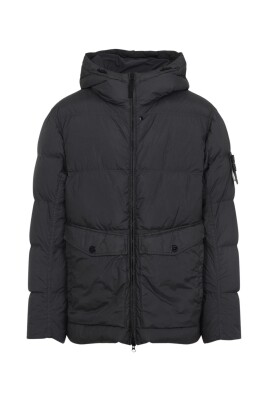 manteau-gris-rembourre-a-capuche