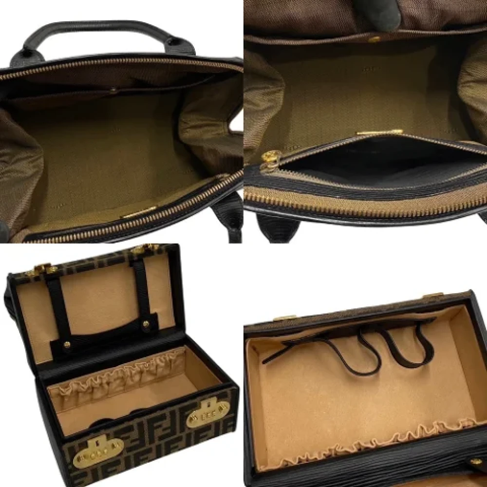 Fendi Vintage Pre-owned Canvas handbags Black Dames