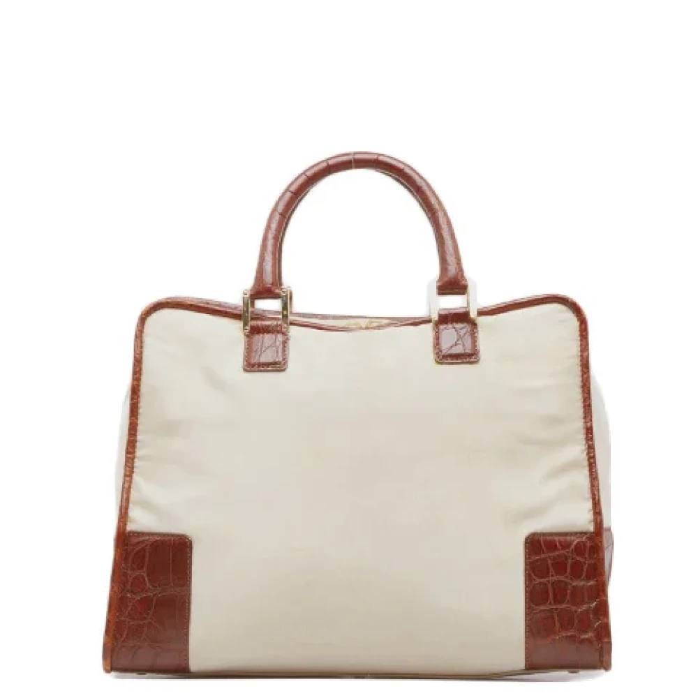Loewe Pre-owned Canvas handbags Beige Dames