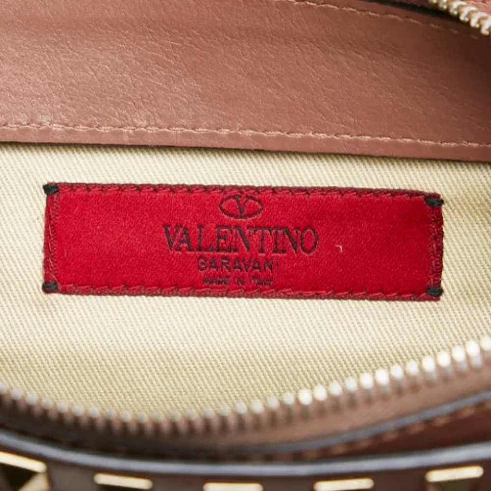 Valentino Vintage Pre-owned Leather shoulder-bags Beige Dames