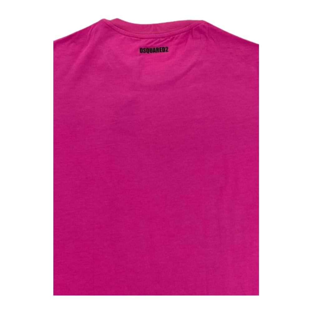 Dsquared2 Heren Logo T-Shirt Pink Heren