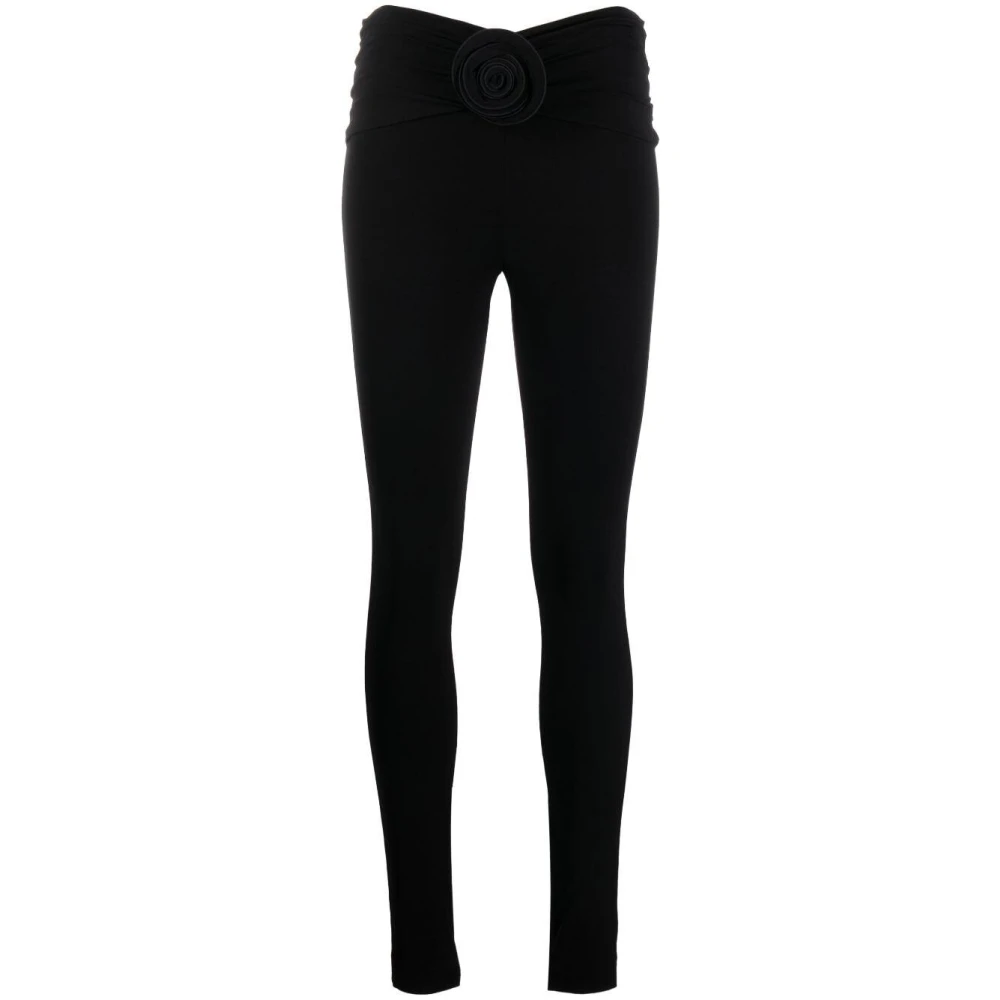 Magda Butrym Blommapplikation Leggings Black, Dam