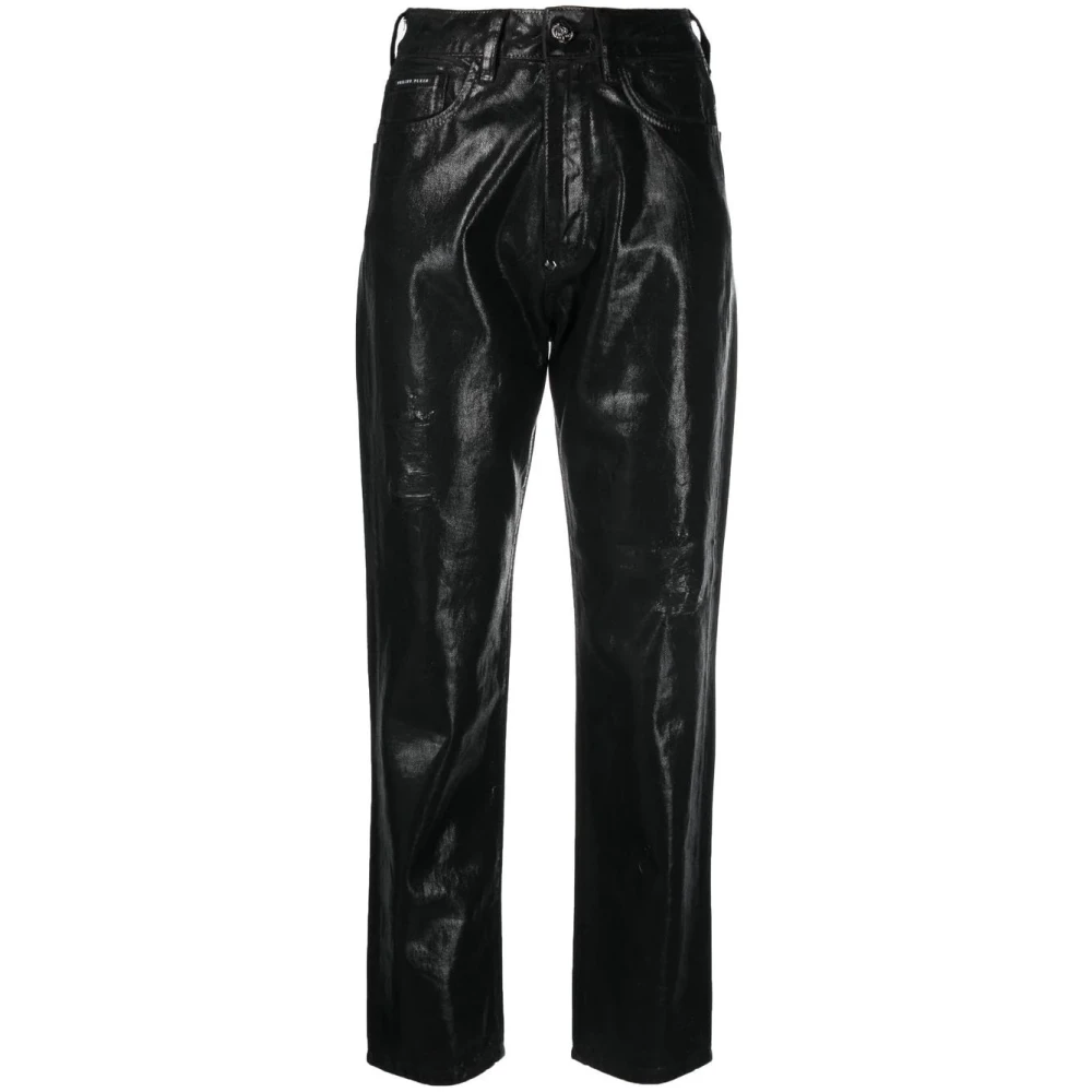 Philipp Plein Women's Black Straight Jeans - Straight Fit Jeans - W27 - Jeans