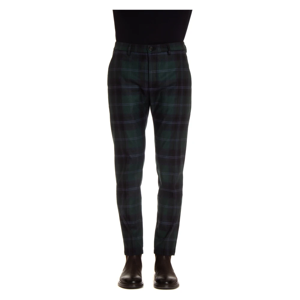 Department Five Men's Blue Slim-Fit Tartan Trousers - Departt Five - Slim-Fit Trousers - W31 - Trousers