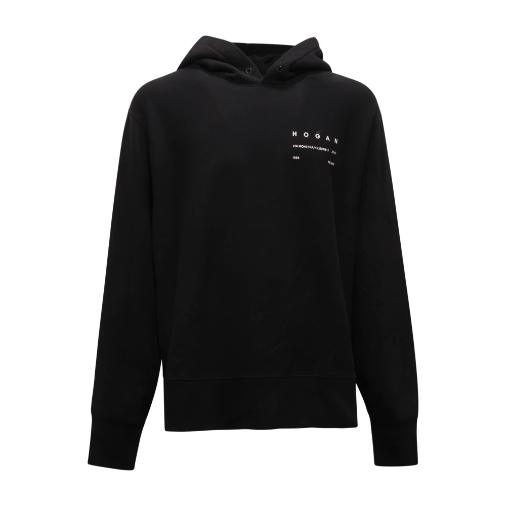 Hogan Black Kqub5492010 Oversize Sweatshirt - Male - Hoodies - L - Sweatshirts & Hoodies