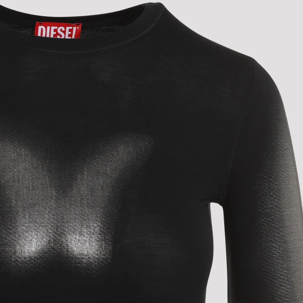 Diesel Chique Zwarte Jurk Aw24 Black Dames