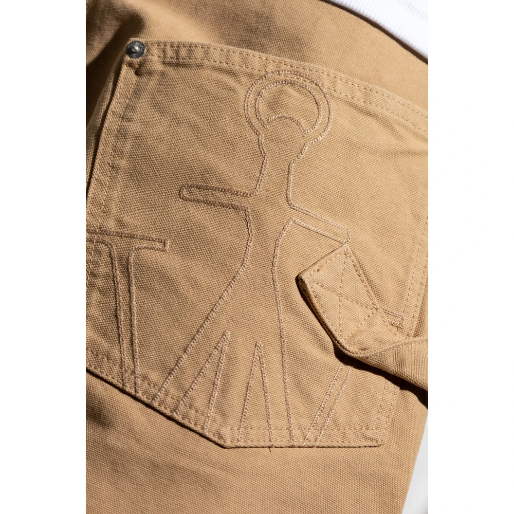 JW Anderson Logo broek Beige Heren