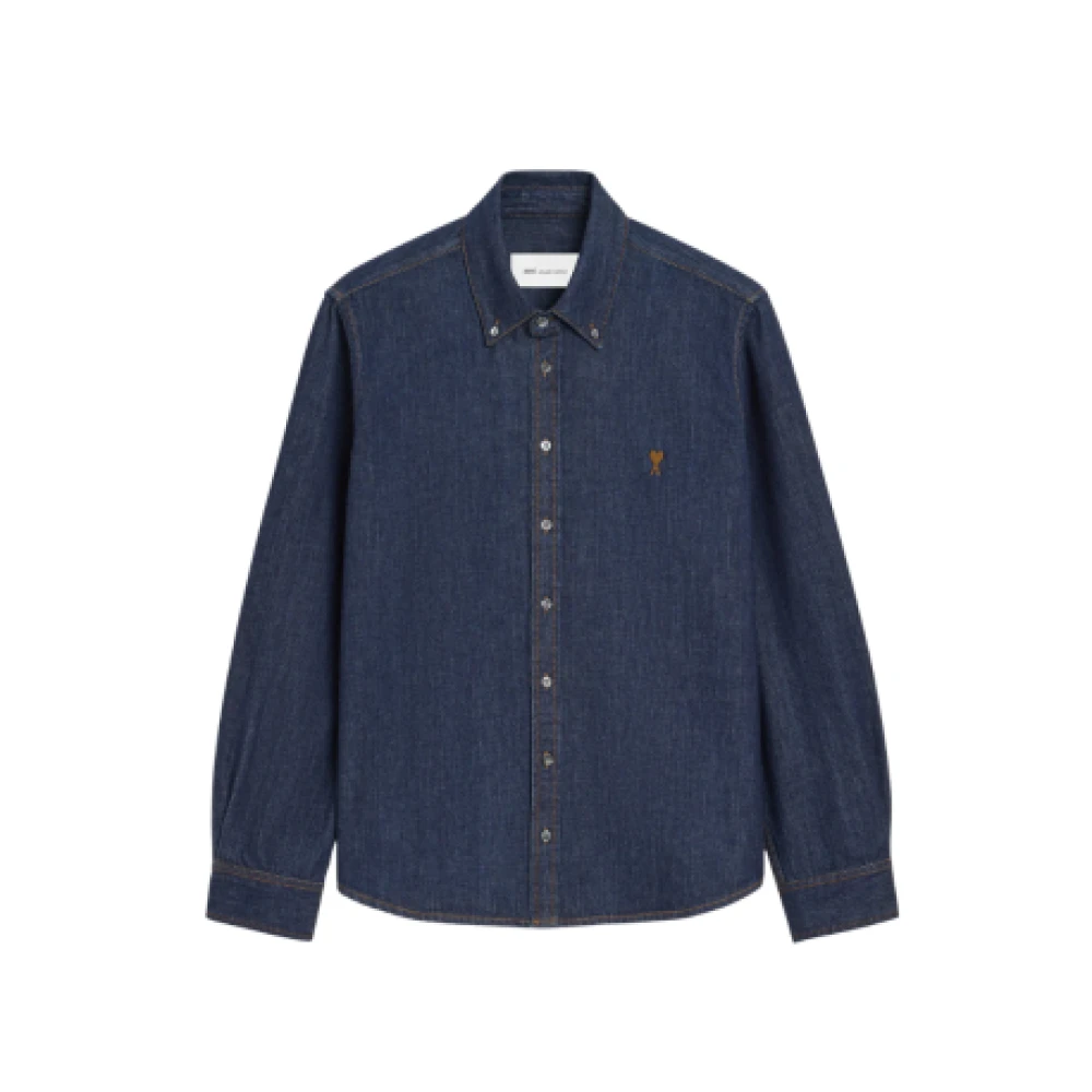 Ami Paris Blå Raw Denim Shirt