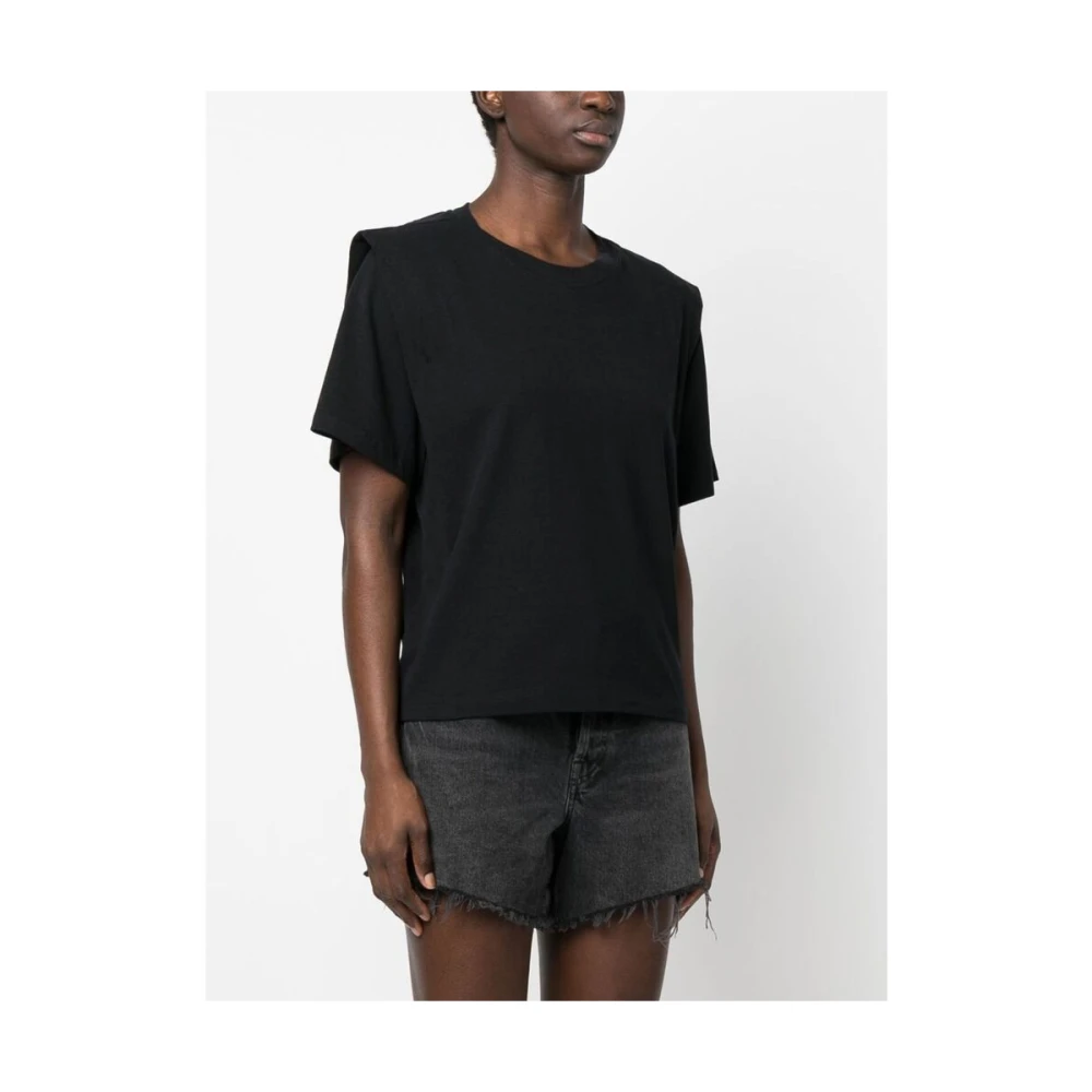 Isabel marant Zwart Katoen Ronde Hals T-shirt Black Dames