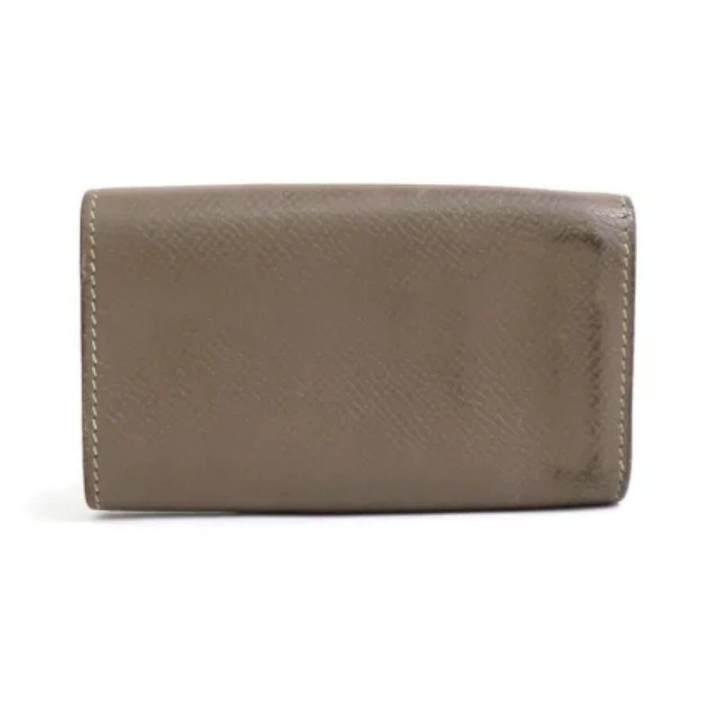 Hermès Vintage Pre-owned Leather key-holders Gray Dames