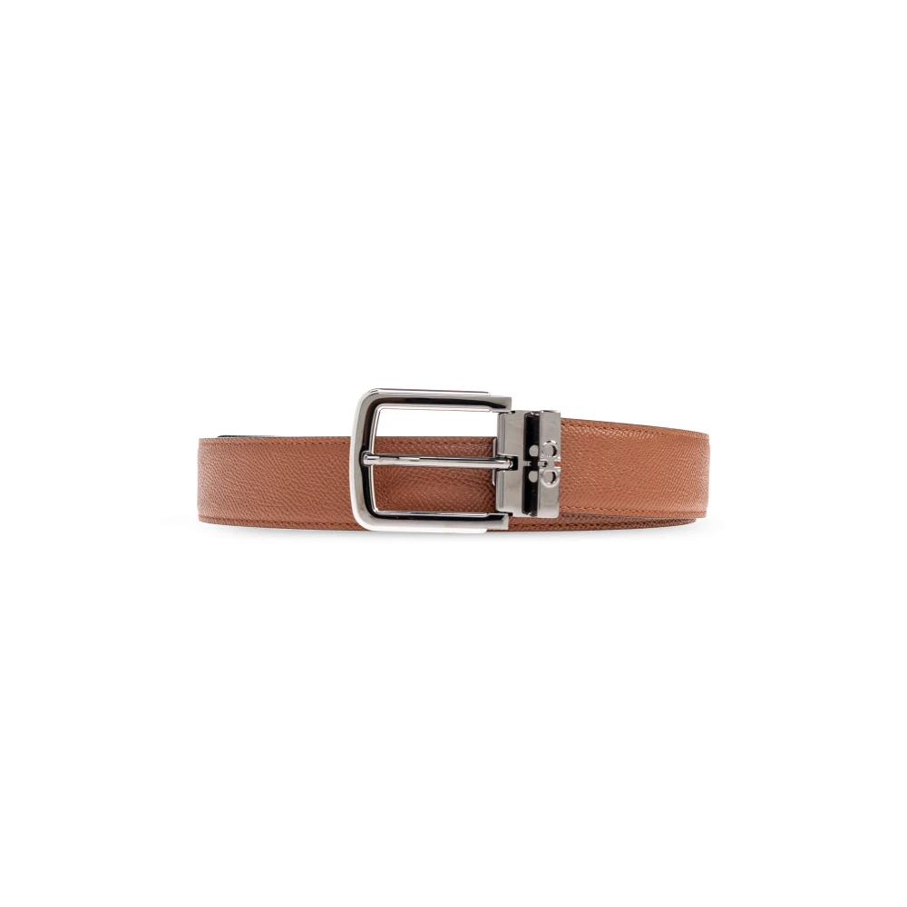 Ferragamo Mannelijk Bruin Accessoires Heren, 110 Cm, Leer, Dubbelzijdige Riem