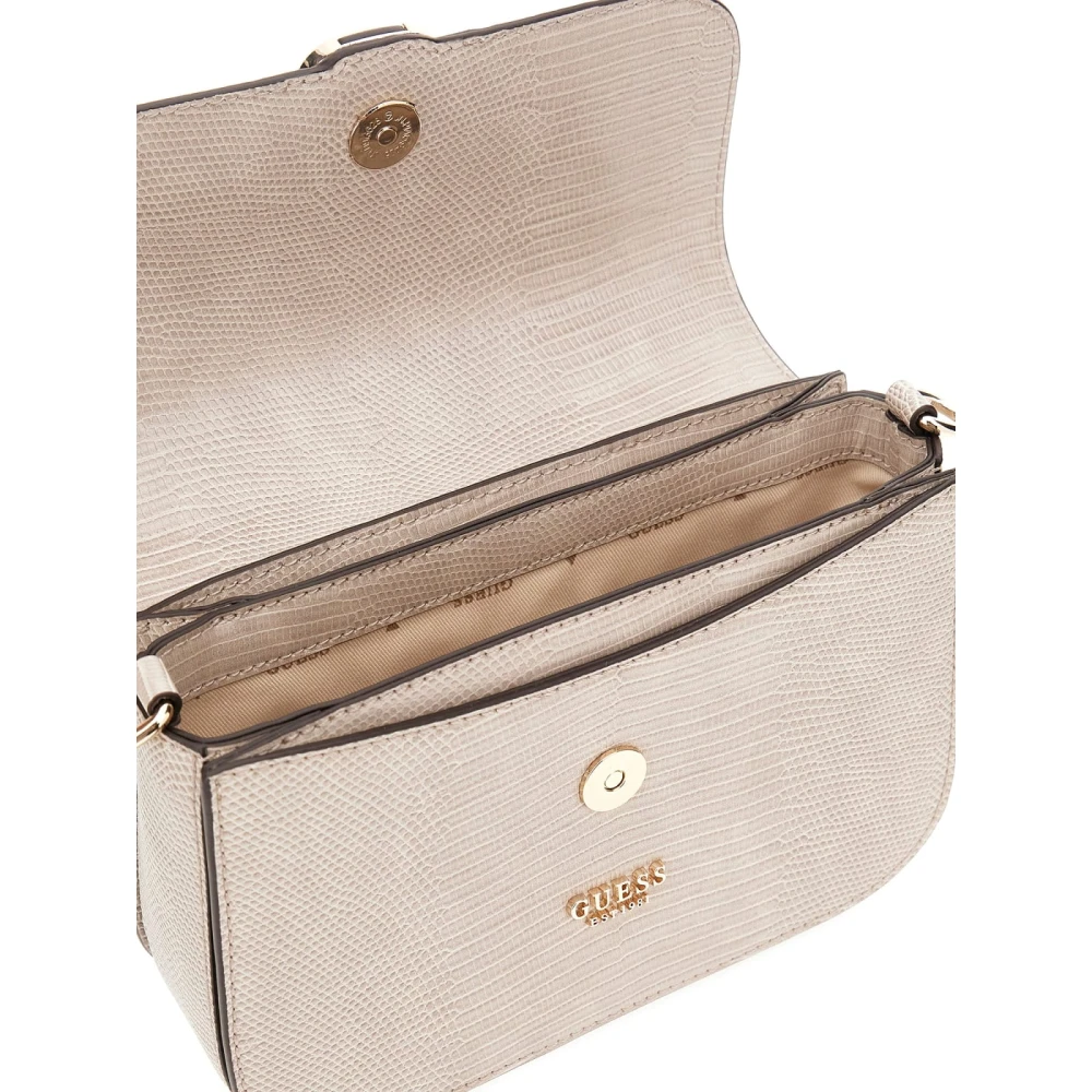Guess Orlina Society Satchel Tas Taupe Brown Dames