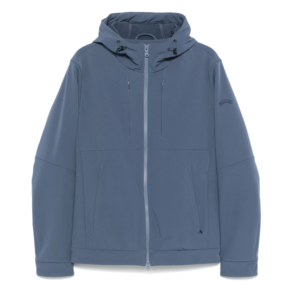 PAUL & SHARK Hoodie met rits en zakken Blue Heren