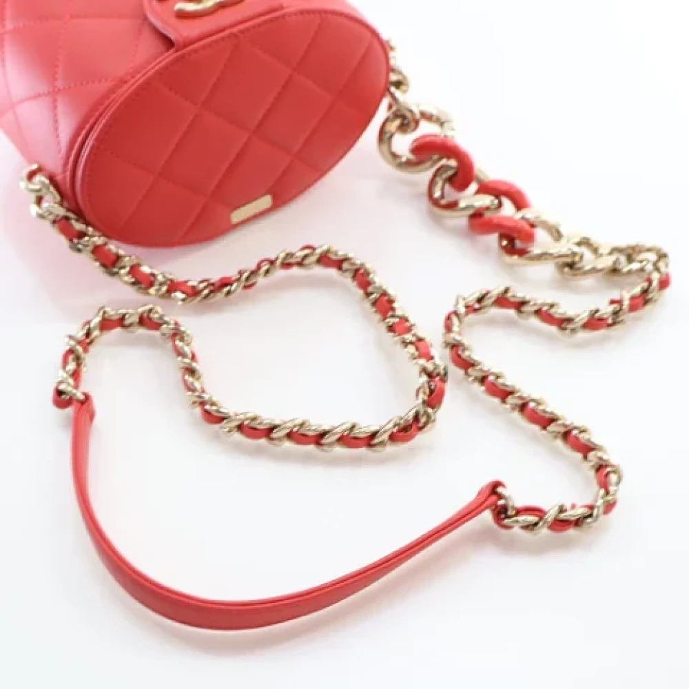 Chanel Vintage Pre-owned Leather handbags Orange Dames