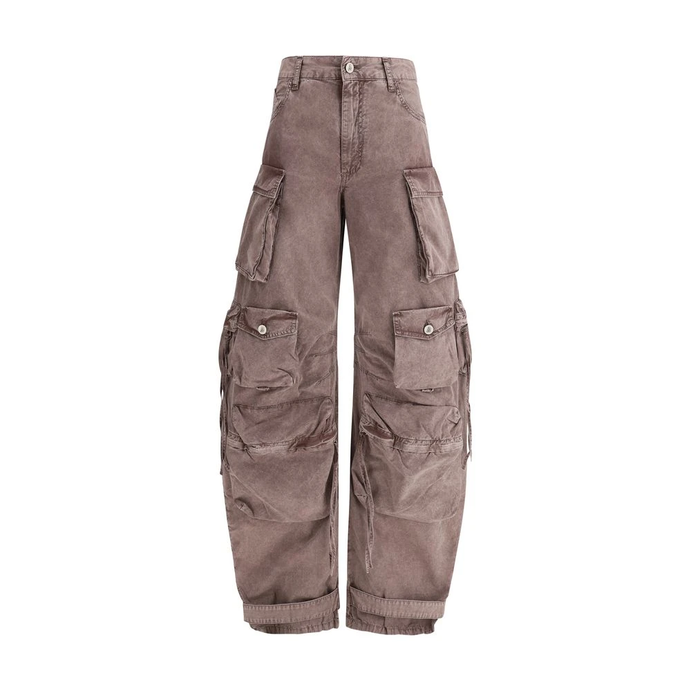 The Attico Cargo Jeans met Oversize Pasvorm Purple Dames